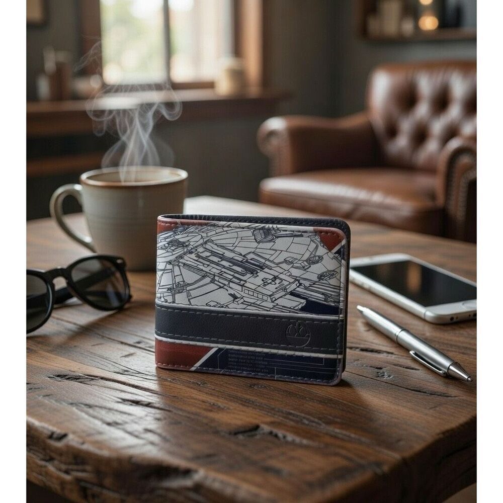 Star Wars Emblem Logo Millennium Falcon Bi-fold Wallet